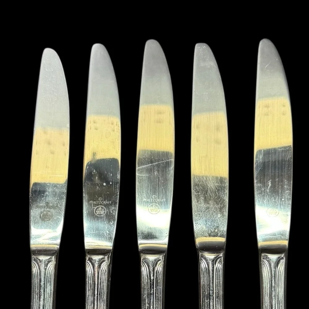 Pfaltzgraff‎ Stainless Steel FAIRISLE lot of 5 Dinner Knives